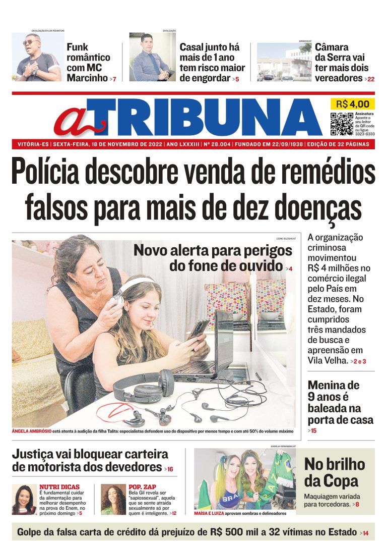 Confira os destaques do Jornal A Tribuna desta sexta-feira