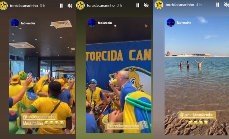 Torcida brasileira leva feijoada, churrasco e samba para esquenta no Catar