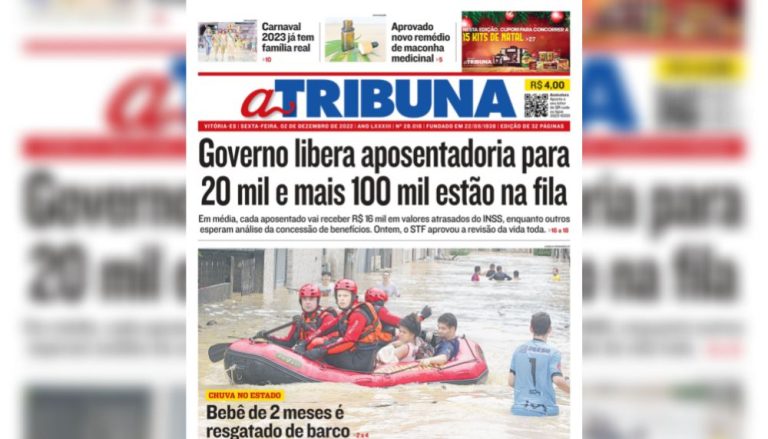 Confira os destaques do Jornal A Tribuna desta sexta-feira