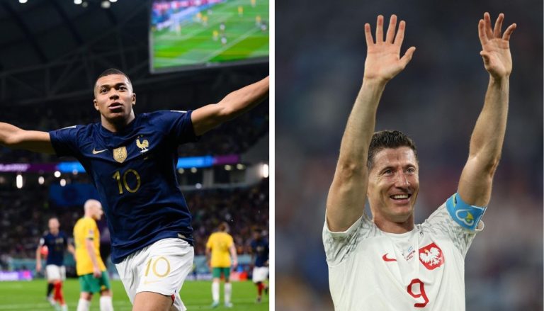 Duelo entre Mbappé e Lewandowski é o destaque da Copa neste domingo