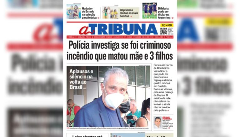 Confira os destaques do Jornal A Tribuna desta segunda-feira