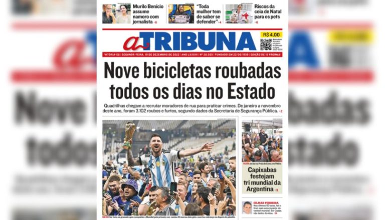 Confira os destaques do Jornal A Tribuna desta segunda-feira