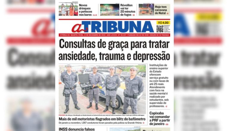 Confira os destaques do Jornal A Tribuna desta quarta-feira
