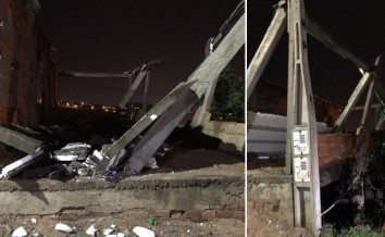 Casa fica danificada após laje de imóvel vizinho desabar no ES