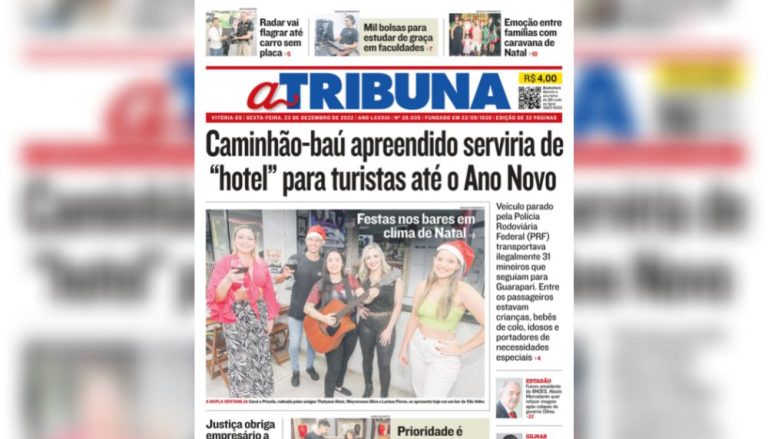 Confira os destaques do Jornal A Tribuna desta sexta-feira
