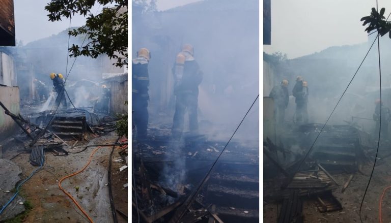 Incêndio atinge casa de madeira em bairro de Vila Velha