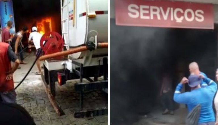 Incêndio destrói oficina de motos em cidade do ES