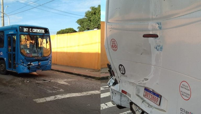 Acidente entre dois ônibus deixa feridos na Serra