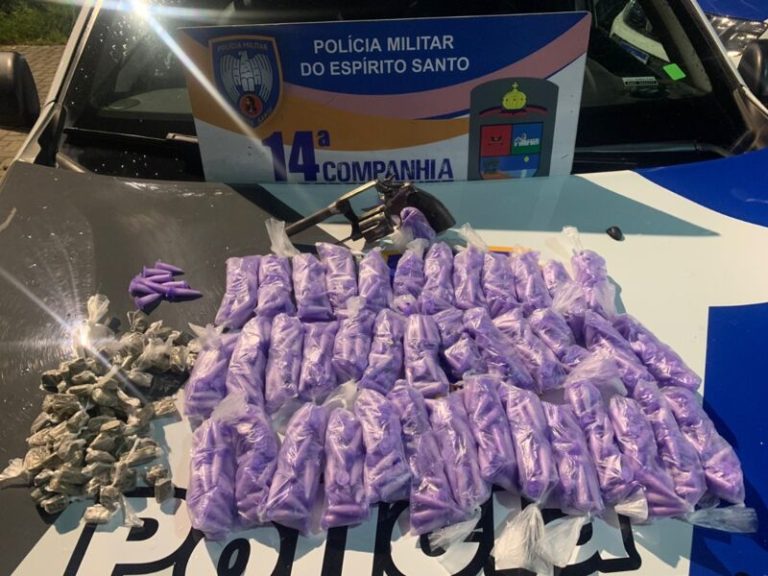 Mais de 1.100 pinos de cocaína são apreendidos pela PM na Serra
