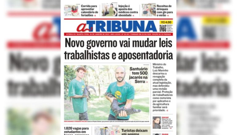 Confira os destaques do Jornal A Tribuna desta quarta-feira