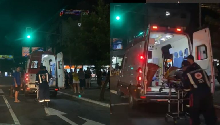 Ciclista é socorrido pelo Samu após acidente em Jardim da Penha