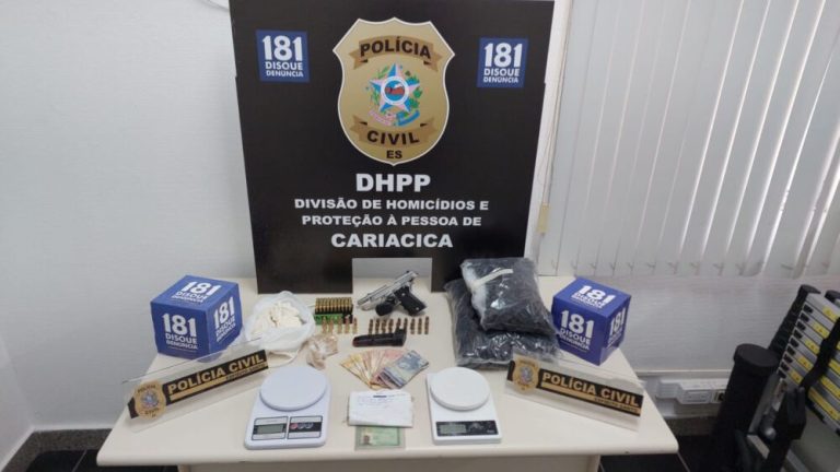 Polícia apreende arma, drogas e munições durante operação em Cariacica