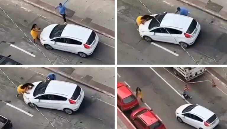 Casal é atropelado por motorista de aplicativo após “bater porta com força”