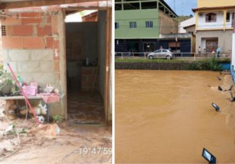 Moradores de cidade do ES têm casas inundadas após fortes chuvas