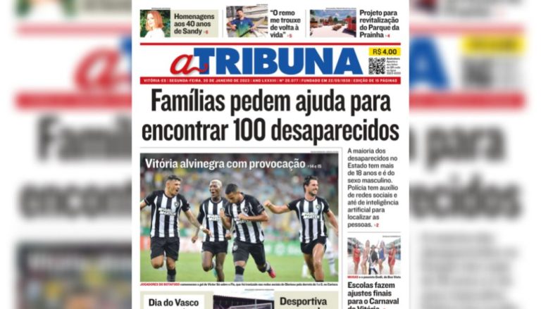 Confira os destaques do Jornal A Tribuna desta segunda-feira