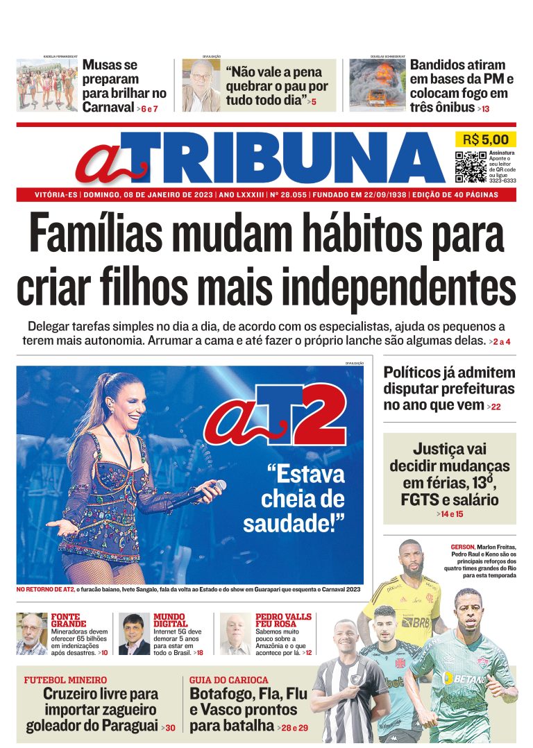 Confira os destaques do Jornal A Tribuna deste domingo