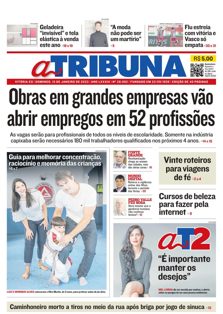 Confira os destaques do Jornal A Tribuna deste domingo