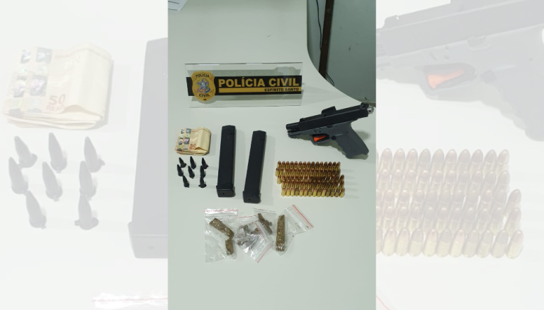 Homem é preso com arma e drogas em Guarapari