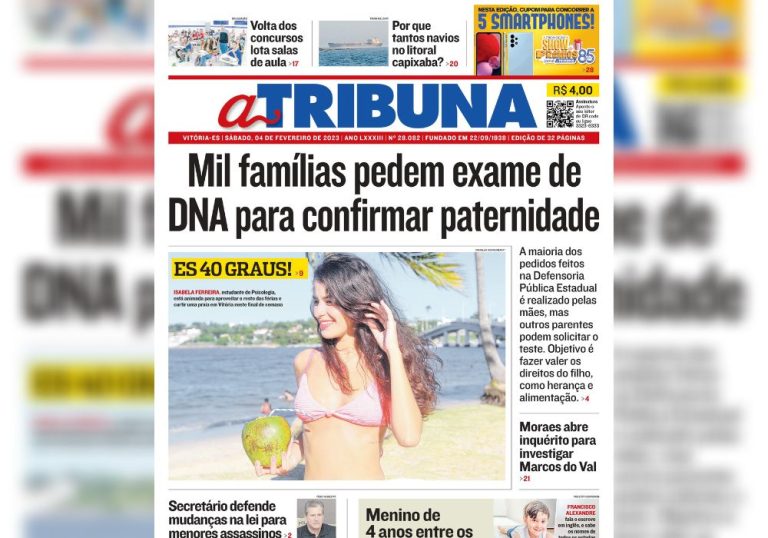 Confira os destaques do Jornal A Tribuna deste sábado