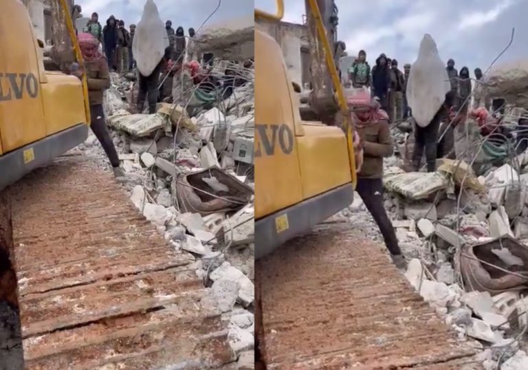 VÍDEO | Bebê nasce nos escombros e é resgatado na Síria