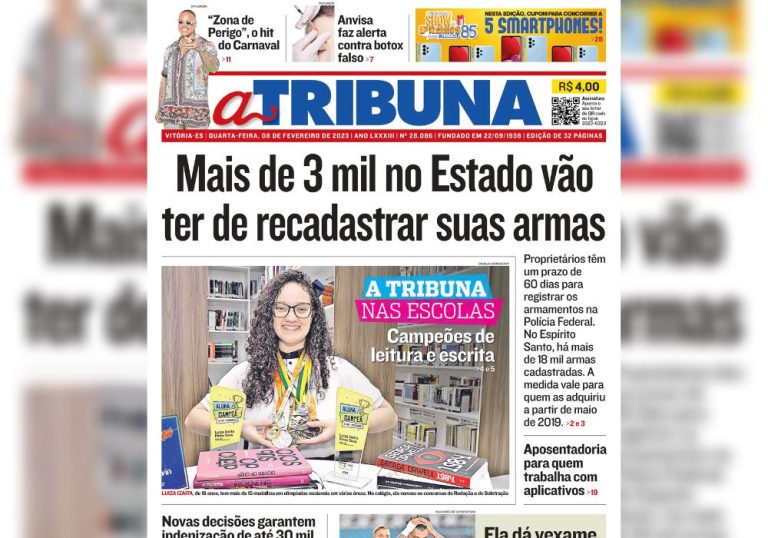 Confira os destaques do Jornal A Tribuna desta quarta-feira