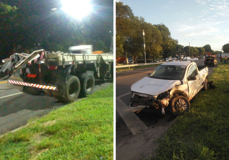 Acidente entre carro e carreta deixa duas vítimas na BR-101