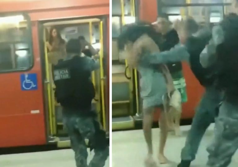 VÍDEO | Mulher busca ajuda de policiais e leva tapa na cara em PE