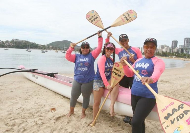 Paixão pela canoa havaiana por um motivo especial