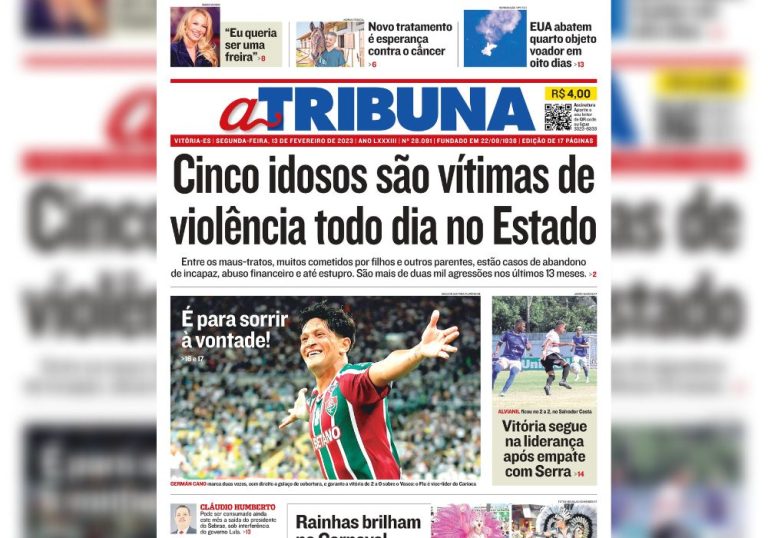Confira os destaques do Jornal A Tribuna desta segunda-feira