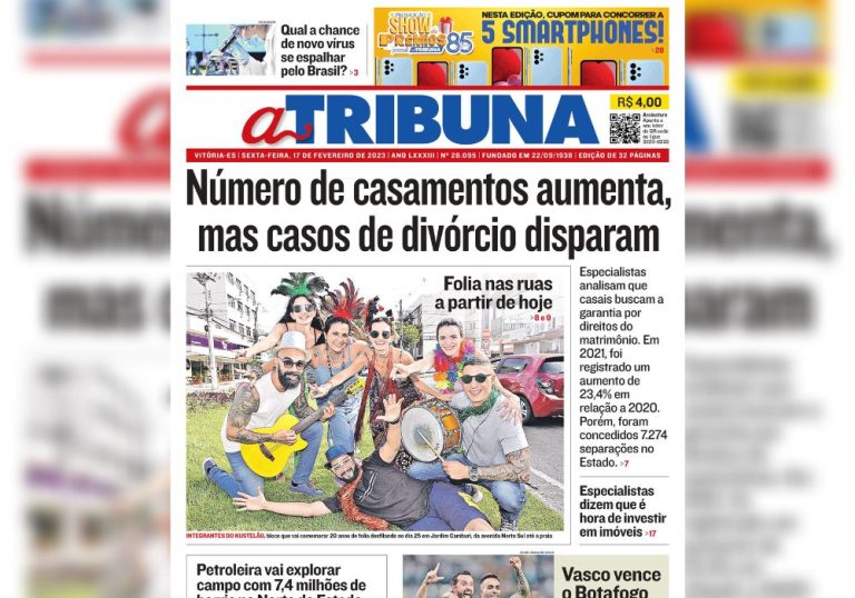 Confira os destaques do Jornal A Tribuna desta sexta-feira