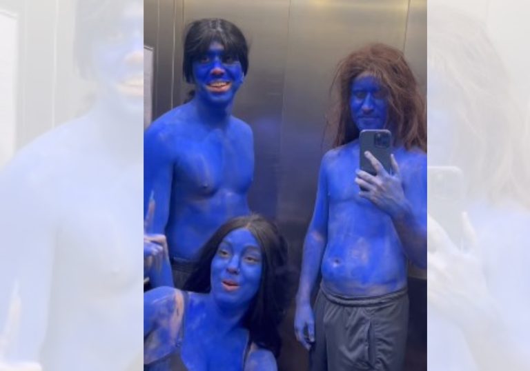 Trio fantasiado impede roubo de celular e registra boletim pintado de Avatar