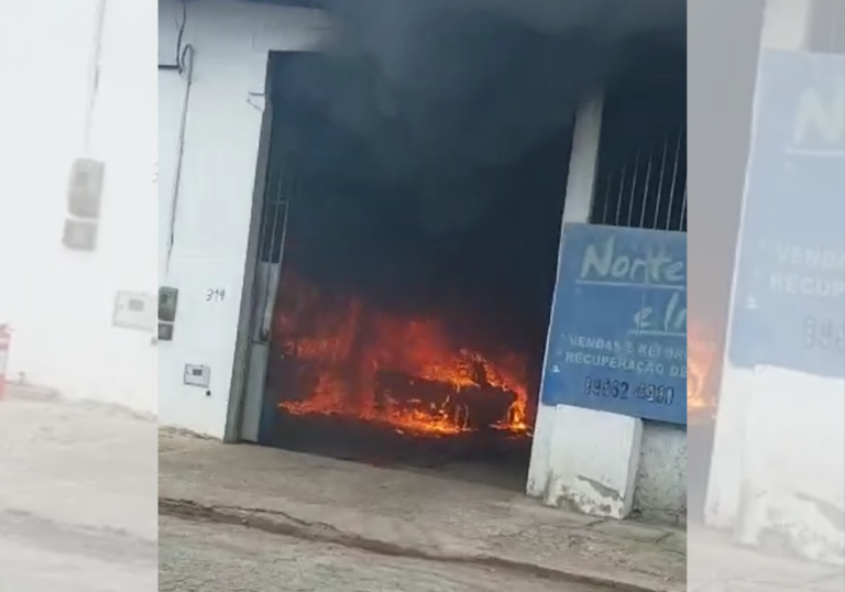 Tanque de combustível explode e oficina é incendiada em Linhares