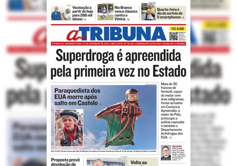 Confira os destaques do Jornal A Tribuna desta segunda-feira