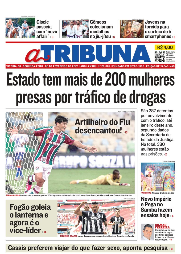 Confira os destaques do Jornal A Tribuna desta segunda-feira