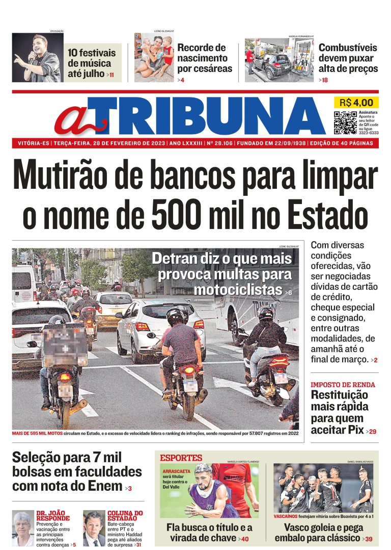 Confira os destaques do Jornal A Tribuna desta terça-feira