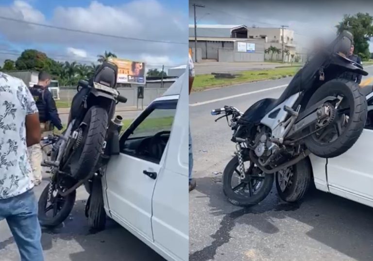 Motociclista fica ferido em acidente na BR-101 no norte do ES