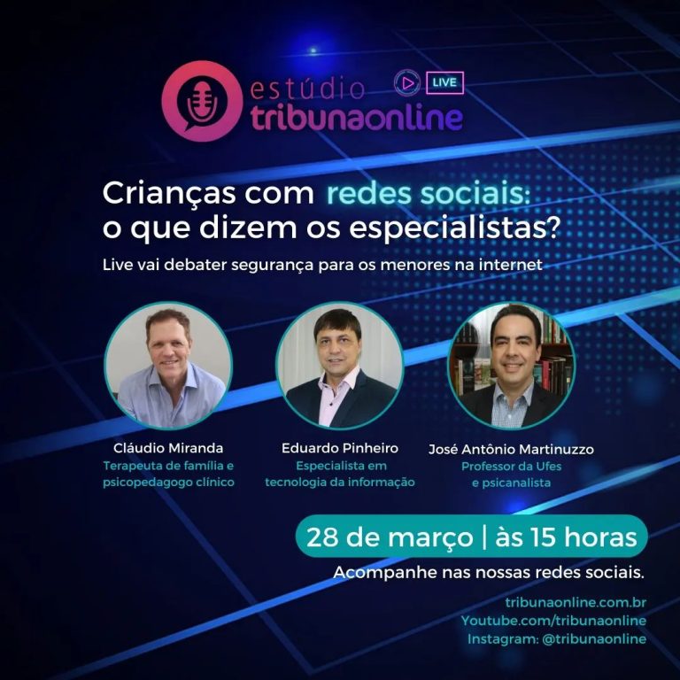 Estúdio Tribuna Online discute segurança de crianças e adolescentes na Internet