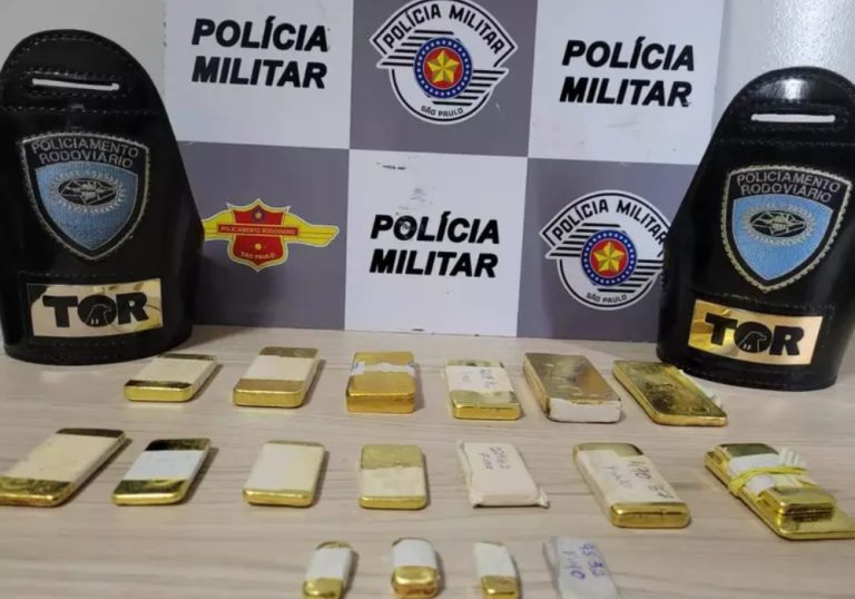 Homem é preso em rodovia de SP com barras de ouro avaliadas em milhões