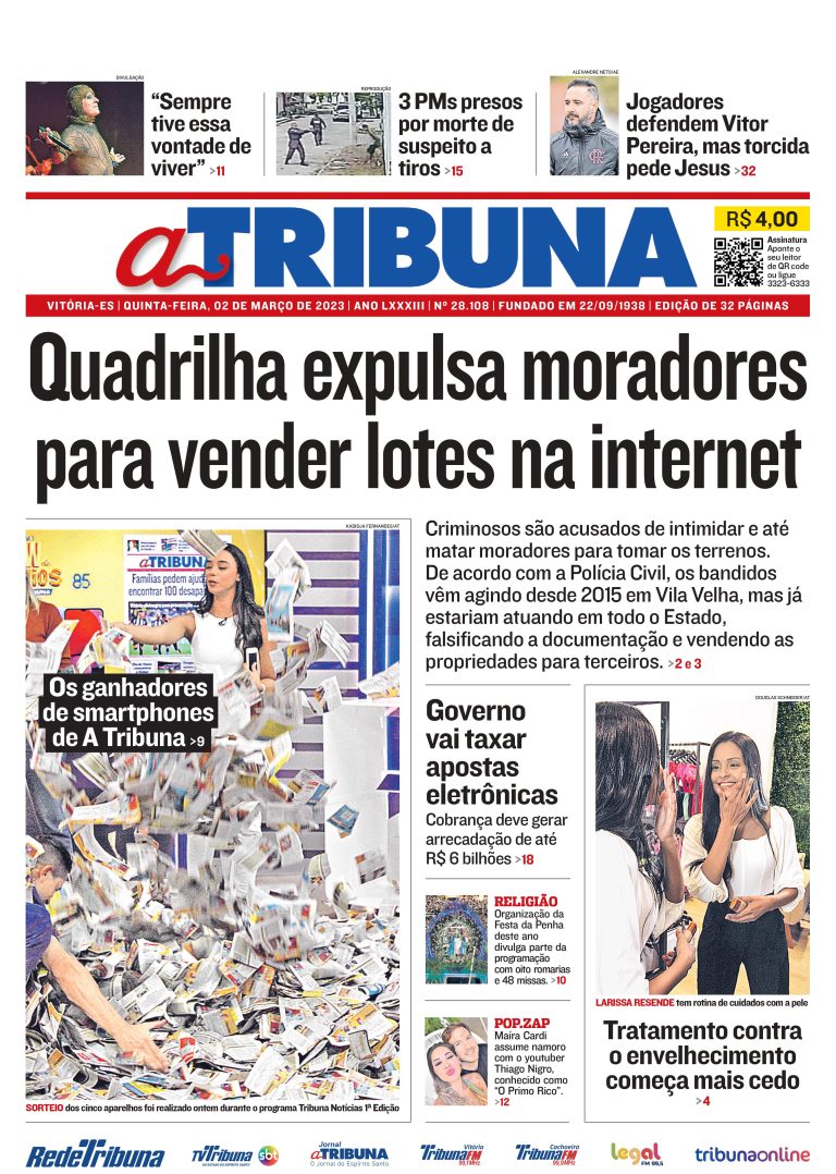 Confira os destaques do Jornal A Tribuna desta quinta-feira