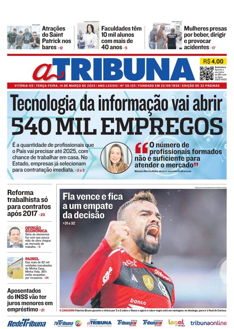 Confira os destaques do Jornal A Tribuna desta terça-feira