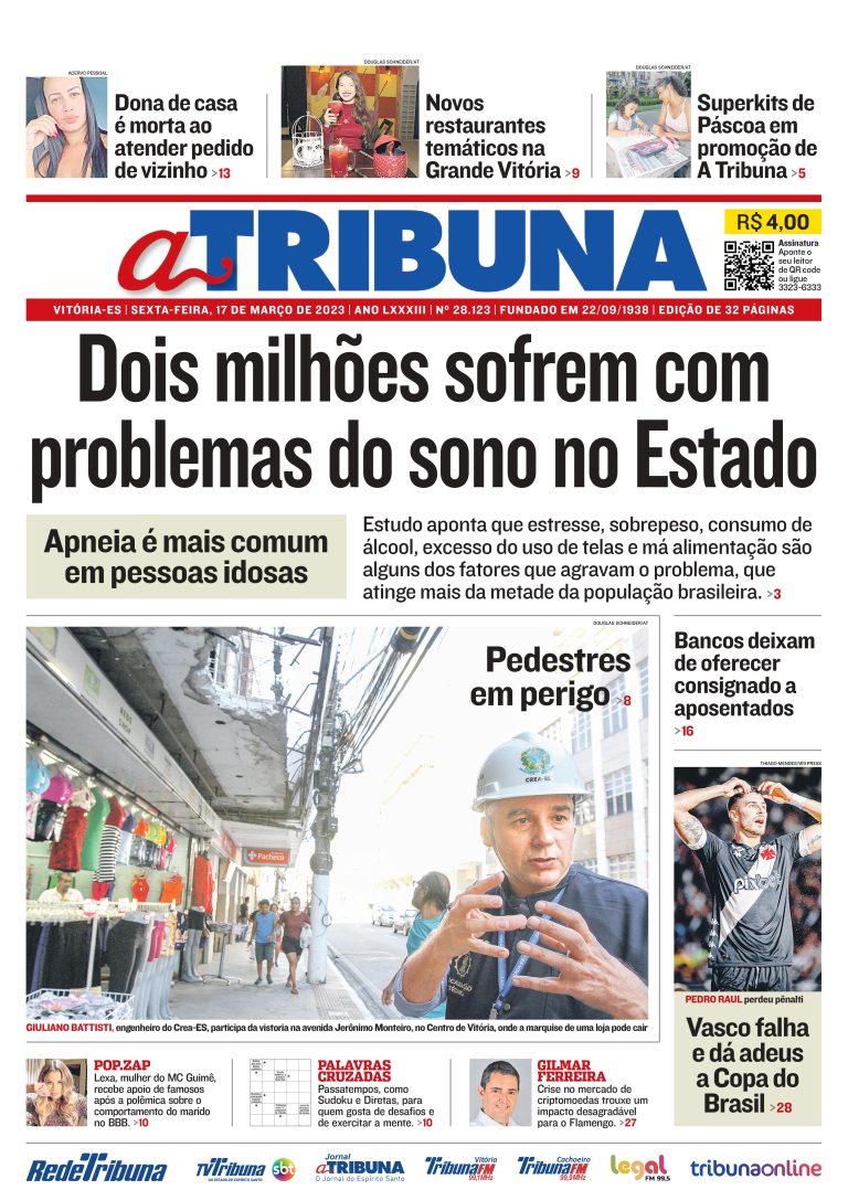 Confira os destaques do Jornal A Tribuna desta sexta-feira