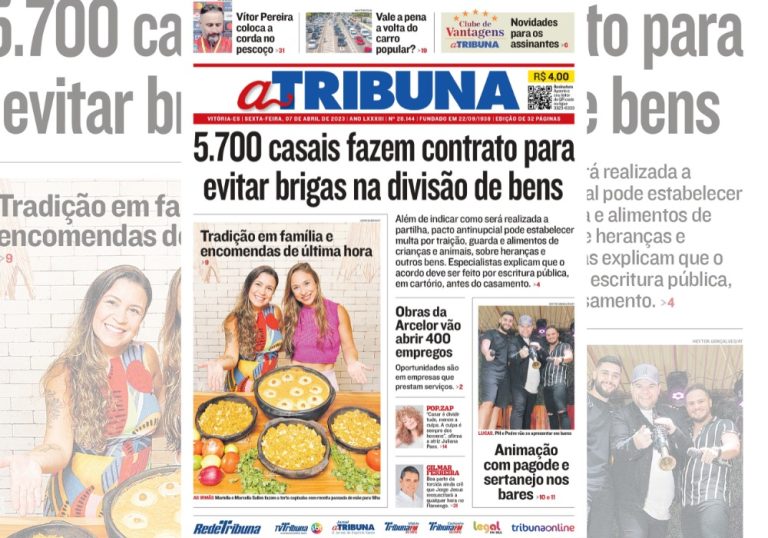 Veja os destaques do jornal A Tribuna nesta sexta