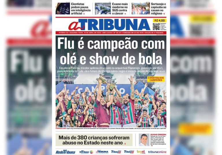 Confira os destaques do Jornal A Tribuna desta segunda-feira