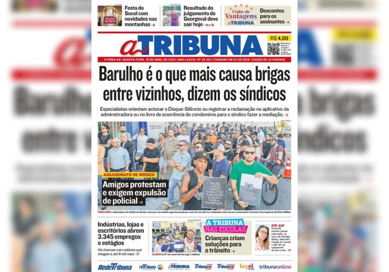 Confira os destaques do Jornal A Tribuna desta quarta-feira