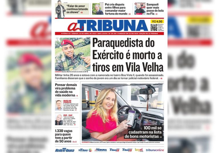 Confira os destaques do Jornal A Tribuna deste sábado