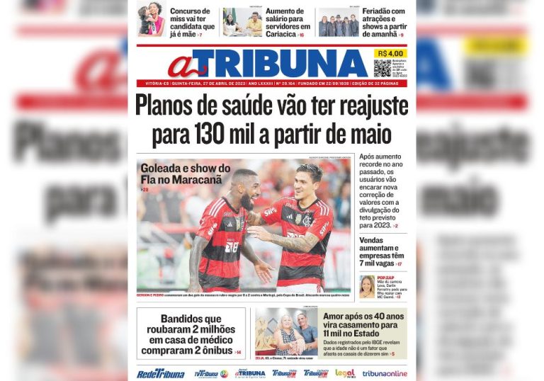 Confira os destaques do Jornal A Tribuna desta quinta-feira