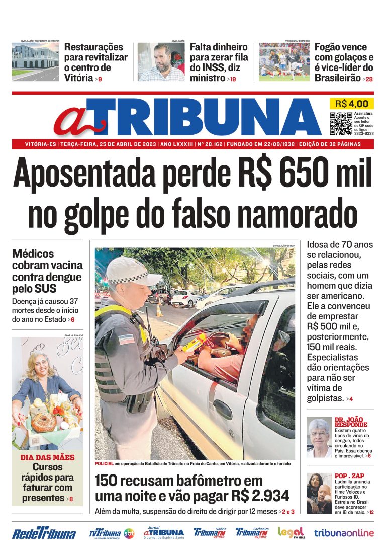 Confira os destaques do Jornal A Tribuna desta terça-feira