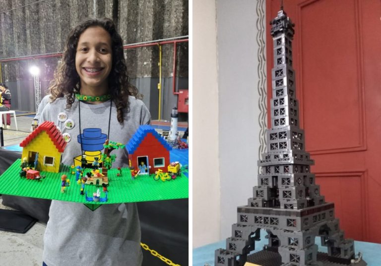 Blocos coloridos viram arte nas mãos de adolescente do ES