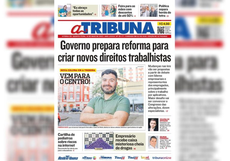 Confira os destaques do Jornal A Tribuna desta quarta-feira