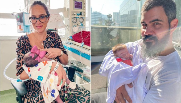 Filha caçula de Juliano Cazarré passa por novo procedimento cirúrgico no coração